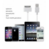 Apple USB-A Datakabel - iPhone/iPad/iPod - Hvid 